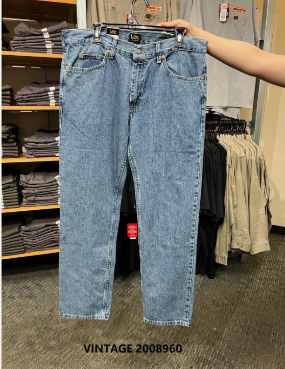 LEE Regular Fit Straight Leg Jeans Men Classic VINTAGE 36x32