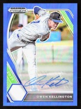 2021 2021 Prizm Draft Picks Owen Kellington Blue Auto  /99 #PDP102