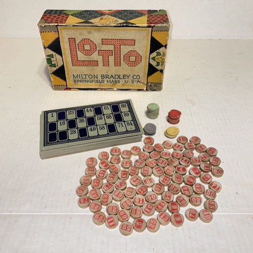 Vintage Milton Bradley Lotto Spiel #4351 Kreuzstich Muster Box  - Bild 21 von 22