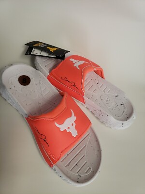 Under Armour Project Rock 3 Slides Sandals SIZE 8 After Burn MSRP $70 *NEW*