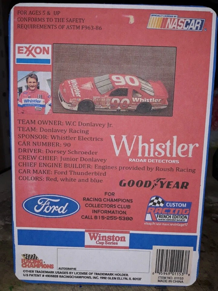 Diecast racing champions Dorsey Schroeder#90 Whistler (CUSTOM made) - Photo 2/4