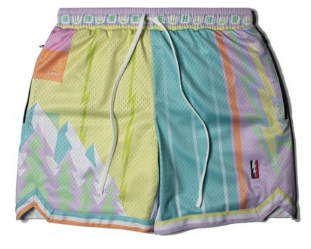 ★WEBHOUSE★TWISTER STAR STRIPE SHORTS 🔥 Trillest x Who Cares Supply Co What The Pastel Swingman