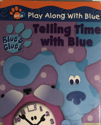 Blues Clues-Telling Time With Blue(VHS,2002)TESTED-RARE VINTAGE