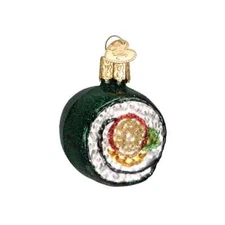 Old World Christmas SUSHI ROLL (32110) Glass Ornament w/ OWC Box