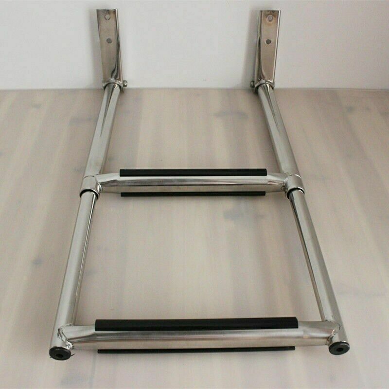 M-ARINE BABY Telescoping 2-Step Stainless Steel Boat Ladder With Upper Platform