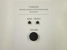 Yamaha RX-V630 AV Receiver Knob Set - BASS TREBLE VOLUME
