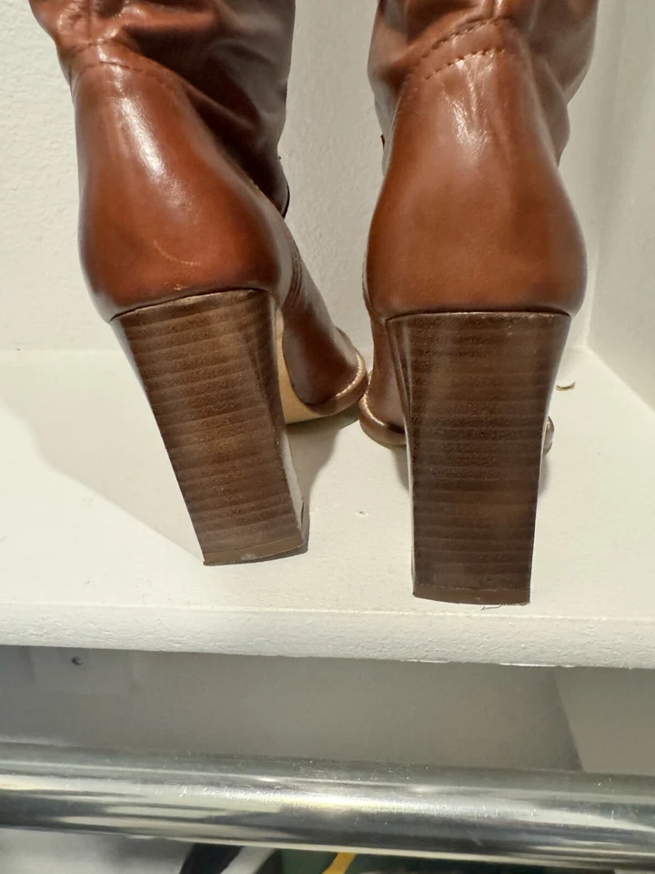 BOTAS ZARA | Botas Tacón Pila Marrón MUJER Talla 40 Foto 4 de 4