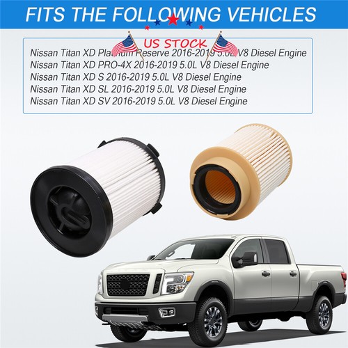 FUEL FILTERS GF419 & GF420 FIT FOR Nissan TITAN XD 5.0L DIESEL 16403EZ41A EZ40A eBay