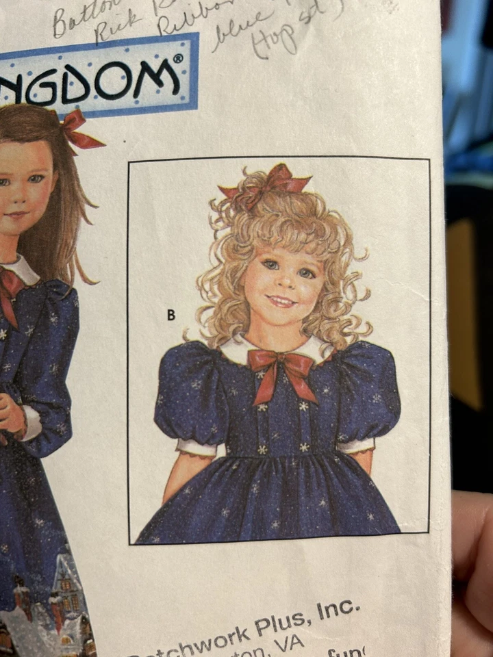 Simplicity 5929 Sz 3,4,5,6 Girl’s Dress Pattern & 18 Doll Pattern Daisy Kingdom - Image 3 of 4