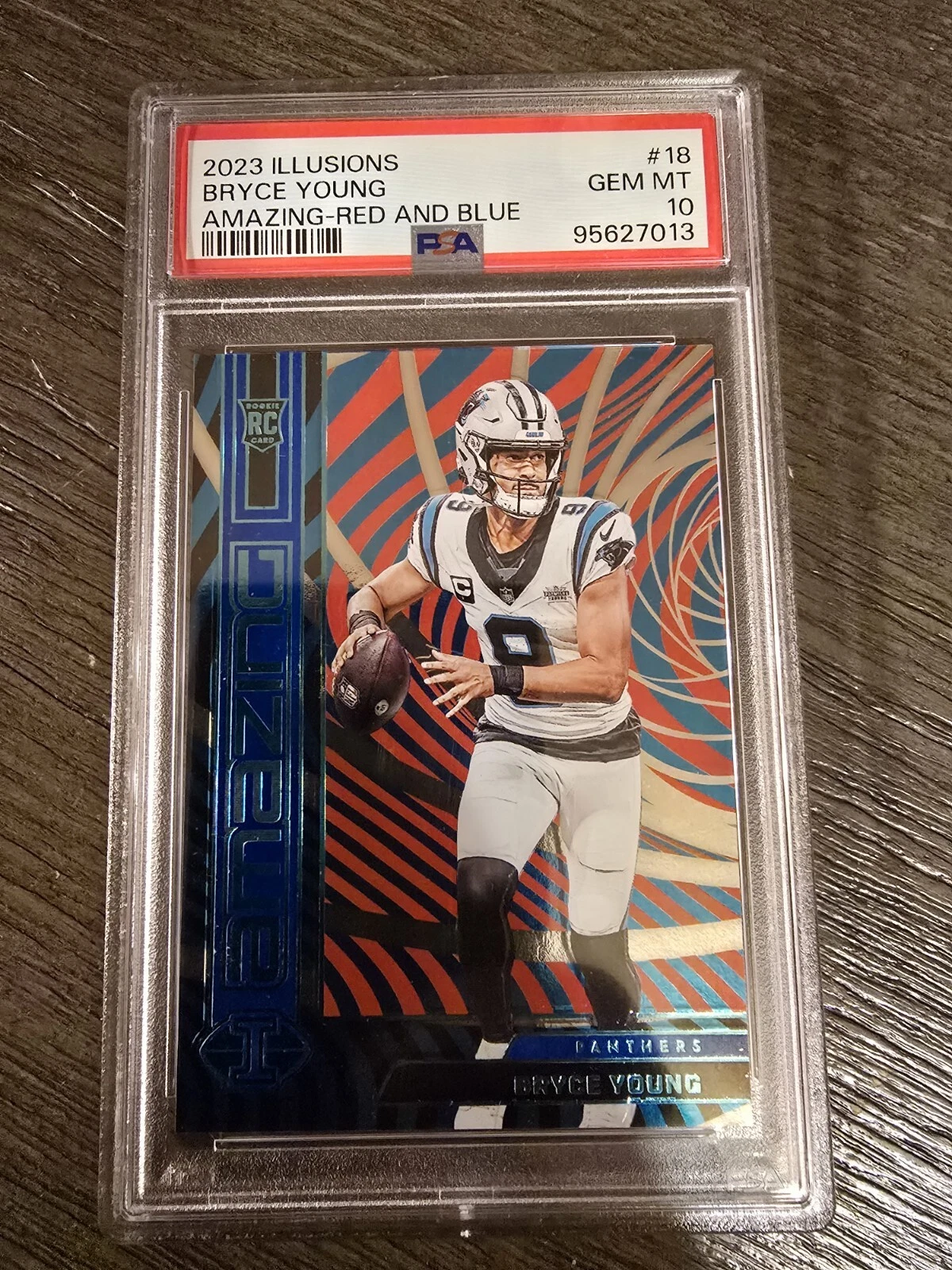 Bryce Young Panini Illusions Amazing #18 Red and Blue