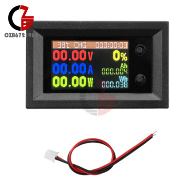 DC7~200V 20A Coulomb Meter 9 in1 Digital Voltage Current Power Energy Tester