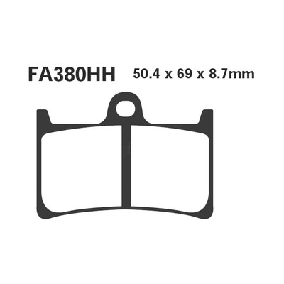 EBC Bremsbeläge FA380HH – Bremssatz Für Auto, Hochwertige Aluminium-Plattformen