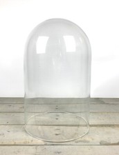 Handmade Mouth Blown Clear Circular Glass Display Cloche Bell Jar Dome 40x25 cm