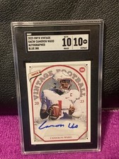 CAMERON WARD RC 2023 ONYX VINTAGE ROOKIE BLUE INK On CARD AUTO AUTOGRAPH SGC 10