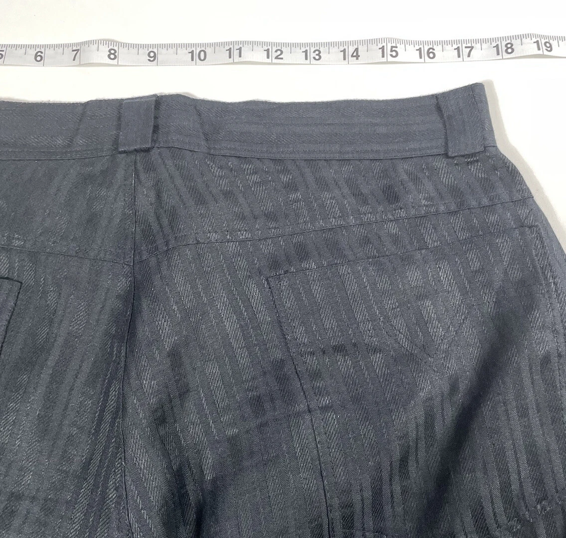 Pantaloni eleganti uomo 50 US 34 vintage Gianni Versace lino nero Italia