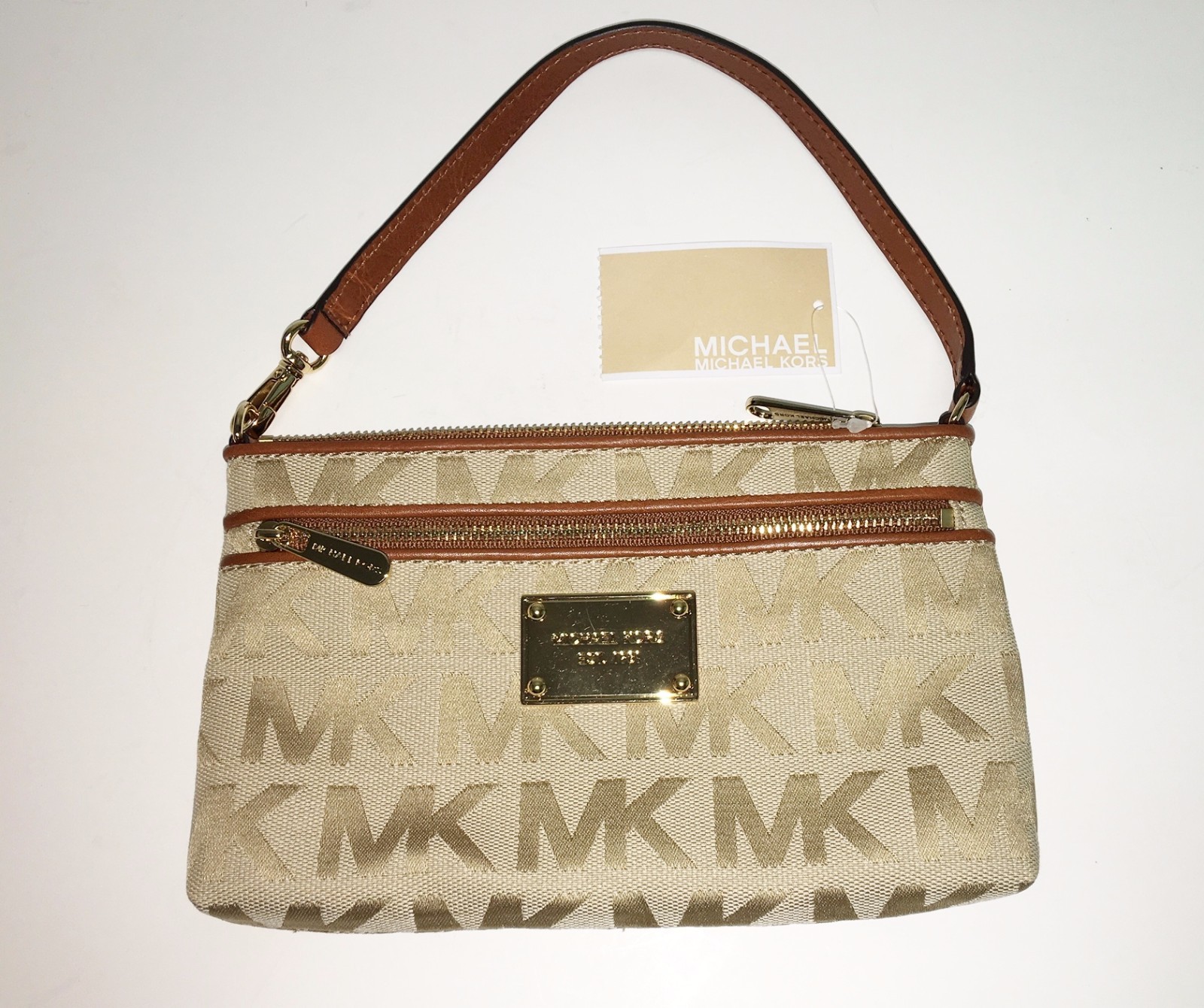 Michael Kors Jet Set Item Luggage MK Signature Large Wristlet 