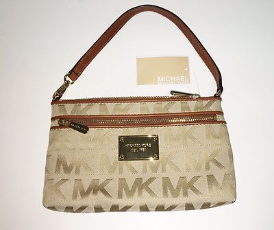 Michael Kors Jet Set Item Luggage MK Signature Large Wristlet 