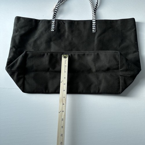 Victorias Secret XL Weekend Tote Bag Purse Gift Neon Pink Heart Stripped Black - Picture 9 of 10
