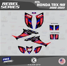 Graphics Kit for HONDA TRX 90 (2006-2024) TRX90 16 MIL Rebel Series - Blue
