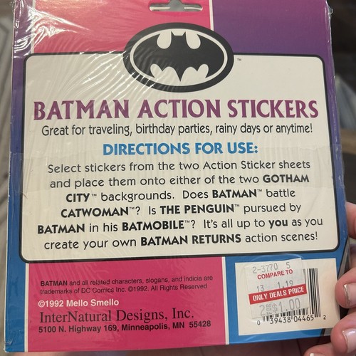 NEU 1992 Batman Returns Make-A-Scene Action Aufkleber + Batman Returns Hintergrund - Bild 2 von 4