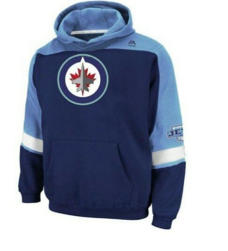 NHL Winnipeg Jets Stitched Hooded Sweatshirt Youth Sizes NEW