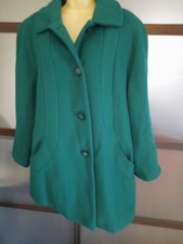 KOMITOR Wool Coat Kacket XL Made in America Green Classic Timeless Vintage