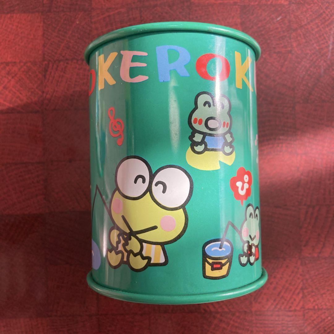 Kerokerokeroppi Piggy Bank Tin Showa Retro Sanrio Goods Original