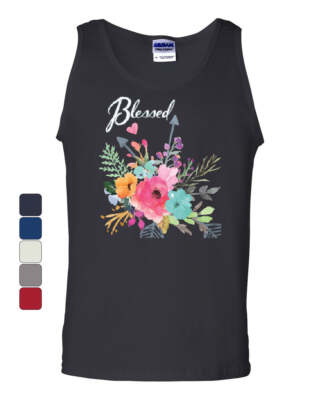 Blessed Tank Top Love Faith Hope Believer Motivation Kindness Sleeveless