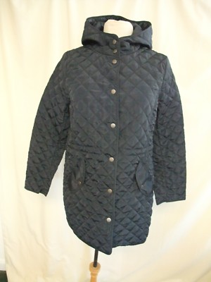 Ladies Coat Centigrade size S, navy quilted, light, hood, Spring/Autumn 1425