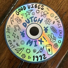 DUTCH BROS August Bonus Drop 2024 "Dutch Mix" CD Sticker Free Shipping
