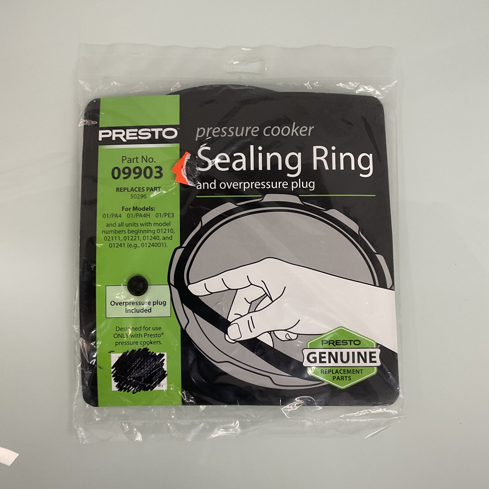 NEW PRESTO PRESSURE COOKER GASKET SEAL RING/PLUG 09903 50296 eBay