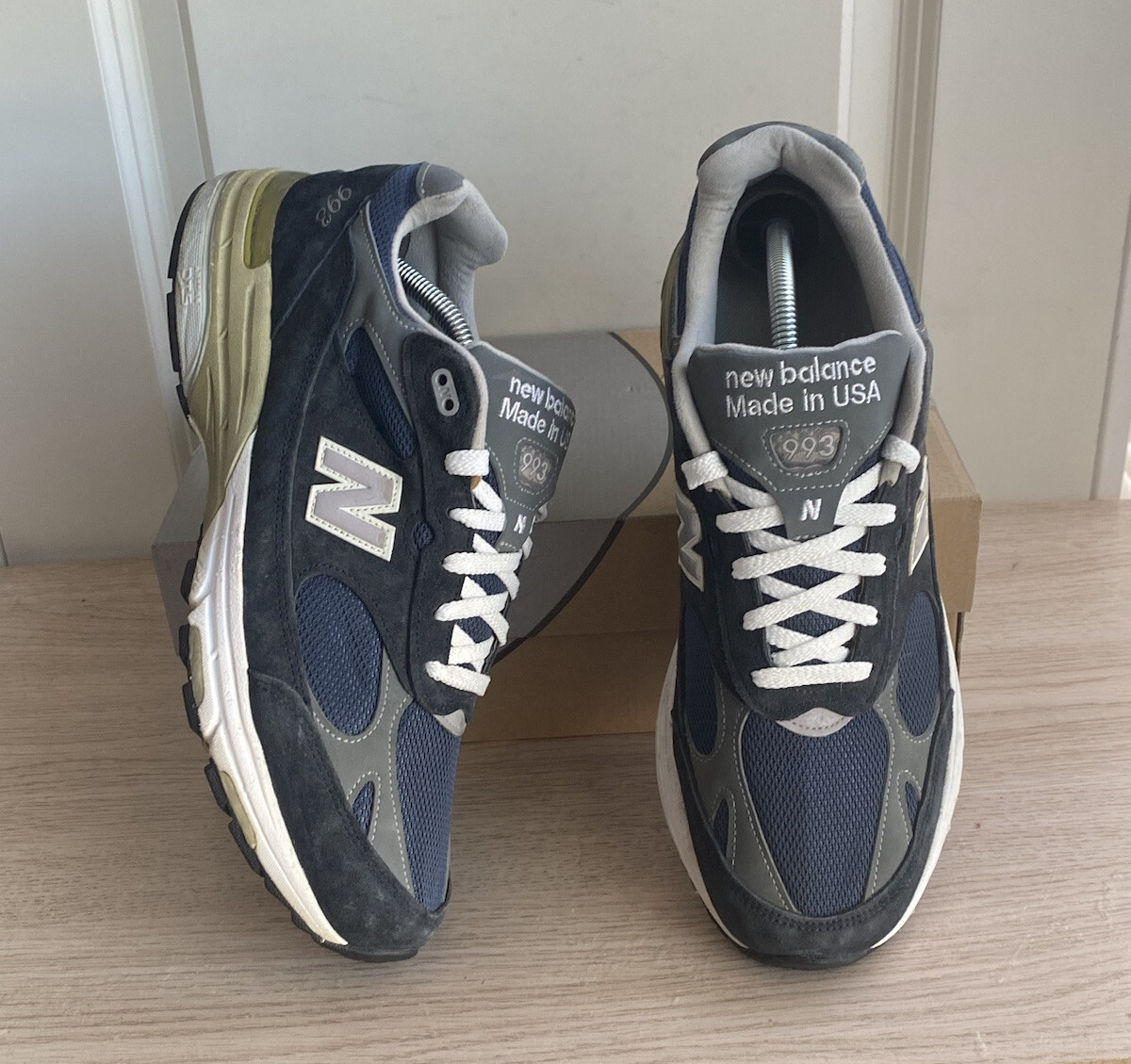 RARE 🔥New Balance 993 Navy Blue White Made in USA (MR993NV RARE 🔥New Balance 993 Navy Blue White Made in USA (MR993NV