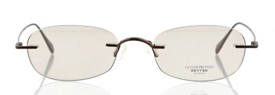 New OLIVER PEOPLES OP-678A BIR 48mm Brown Titanium Rimless Eyeglasses Japan