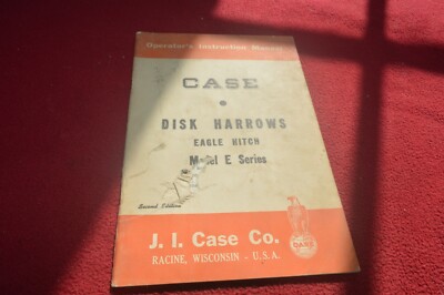 Case Tractor E Series Disk Harrows Operator's Manual AMIL15 