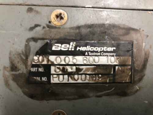 BELL HELICOPTER DE-ICE P/N  901-005-600-103 USED  