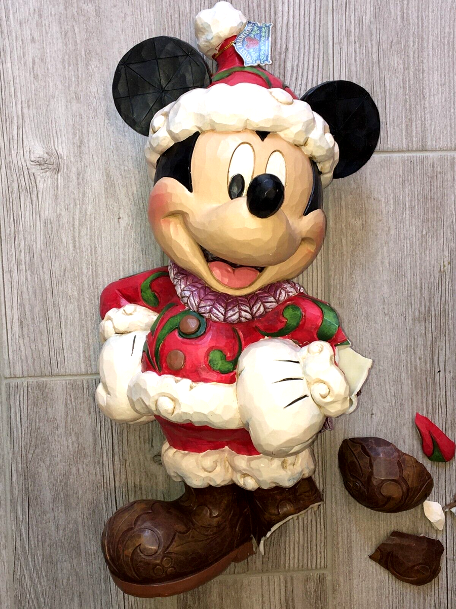 JIM SHORE Christmas Traditions MICKEY MOUSE Disney LARGE SANTA