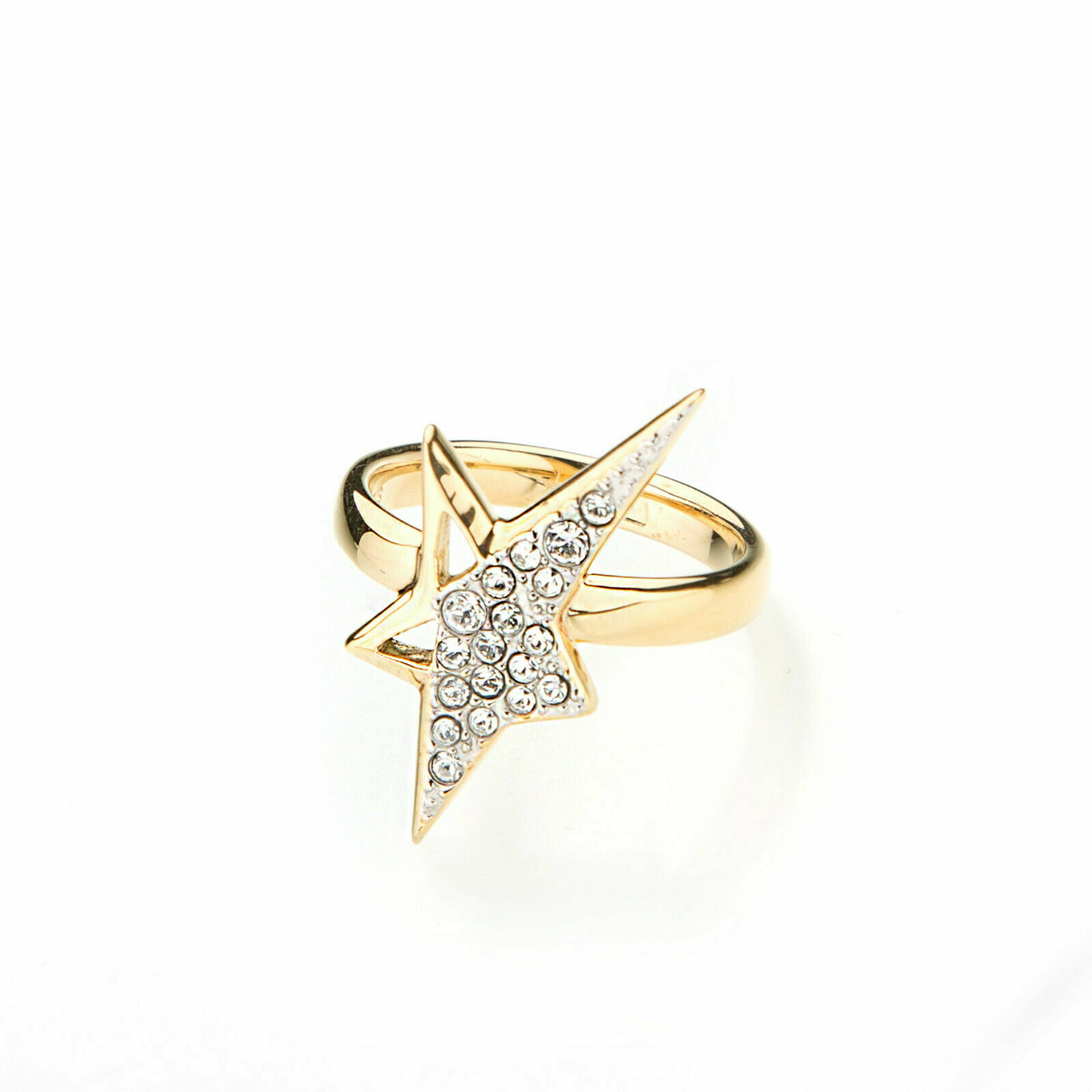 Bague Thierry Mugler plaquée or avec Zirconium T21208DZ : bijou femme tendance taille 56 neuf