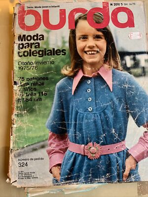Vintage Burda Schnittmuster Zeitschrift Herbst Winter 1975/76 spanisches Kind/Jugendlicher