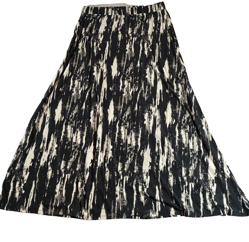 French Laundry skirt women's sz 2X Black tan Maxi Skirt MINIMALIST