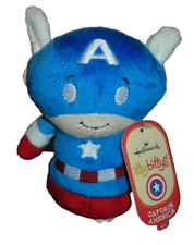 Hallmark Itty Bittys 2014 CAPTAIN AMERICA Marvel Avengers NWT Stuffed Animal Toy