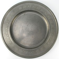 Harald Buchrucker Zinn Wandteller 30er Jahre Bauhaus &Auml;ra Art Deco Wall Plate
