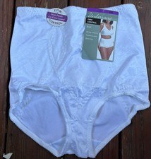 VTG Underscore Control Nylon Panties Firm Control Brief XXL WHITE JcPenney NWT