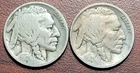 (2) 1917-D Buffalo Nickels VERY GOOD Original Toning FULL Sharp Date Coins