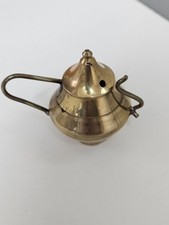 Vintage Miniature Solid Brass Kettle or Teapot Doll House Decor