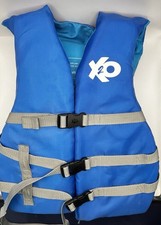 X2O Universal Adult Life Vest and Jacket, 30" - 52" Chest , Blue Unisex