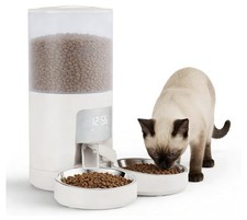 Automatic Cat Feeder for 2 Cats, 6L Timed Pet Feeders with 10s Voice Recorder