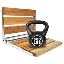 Folding Shower Seat Teak, Bath Safety Furniture Stainless Steel, Shower Seats fo