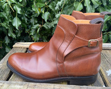 J.M. Weston - Tan Pebble Calf Leather Jodhpur Boots - UK 11 E