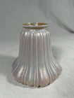Steuben Art Glass Calcite & Gold Aurene Iridescent Lamp Shade Pleated Satin
