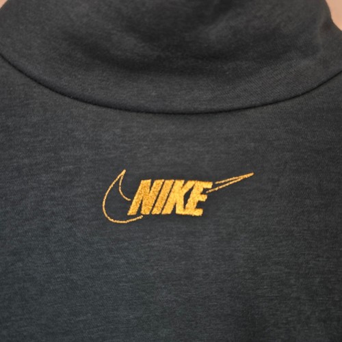 Nike Funnel Neck Sweatshirt Size L Kids Long Sleeve Club Fleece Pullover Teal - Picture 3 of 6